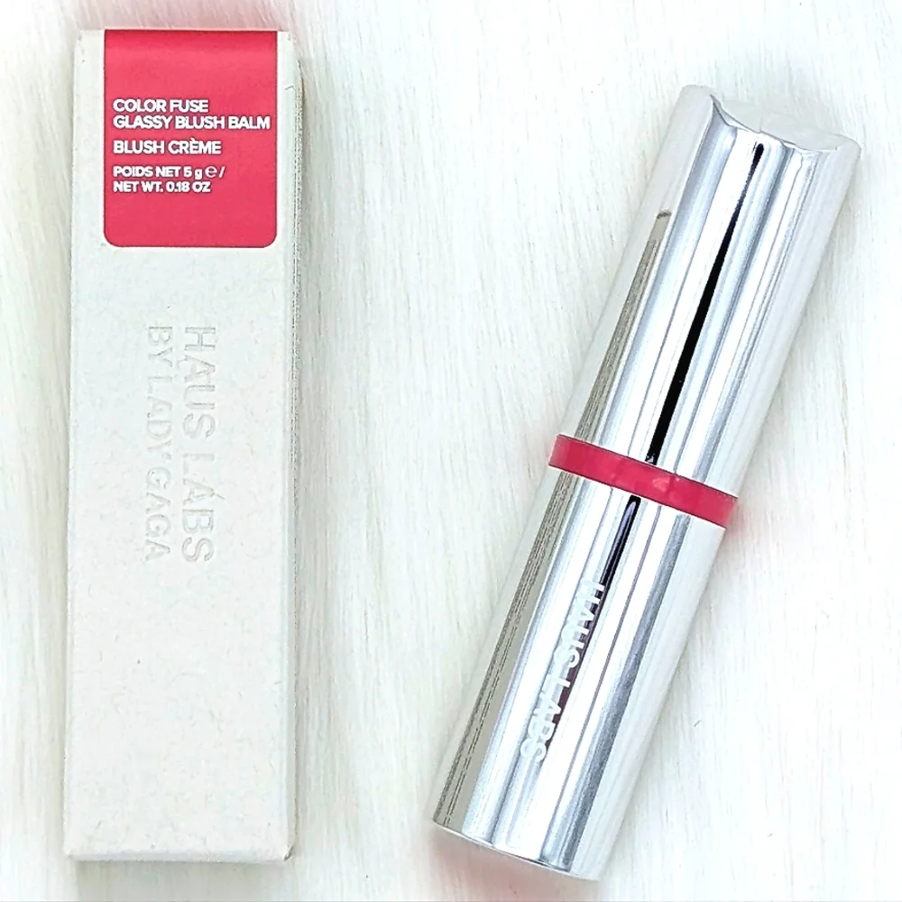 🔴 HAUS LABS Color Fuse Glassy Blush Balm - Rosette